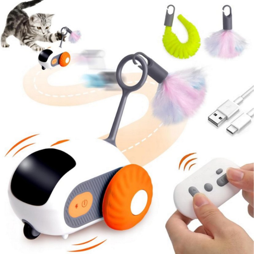 Tüylü Oyuncaklı Beyaz Kedi Oyuncağı - Görsel 2