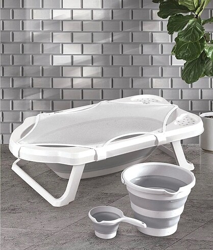 BabyJem Katlanabilir Bebek Küveti (FİLELİ)