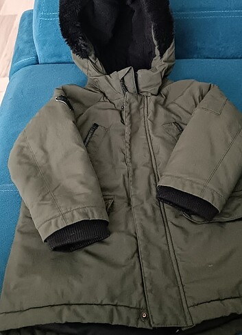 Hâki yeşili koton kids Mont