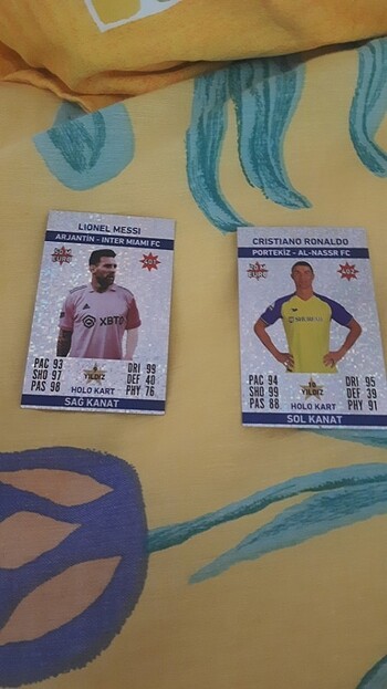 Ronaldo ve messi kartlari