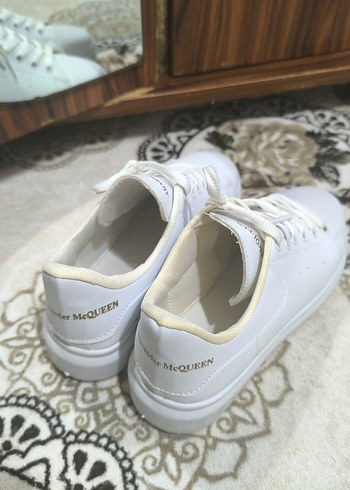 Beyaz Bağcıklı Kadın Spor Ayakkabı - Görsel 2