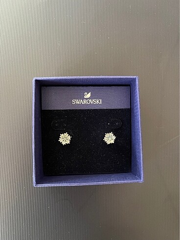Beden beyaz Renk Swarovski küpe