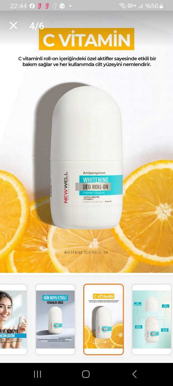 Alpha Arbutin ve C vitamini içeren Roll-On Deodorant - Görsel 2