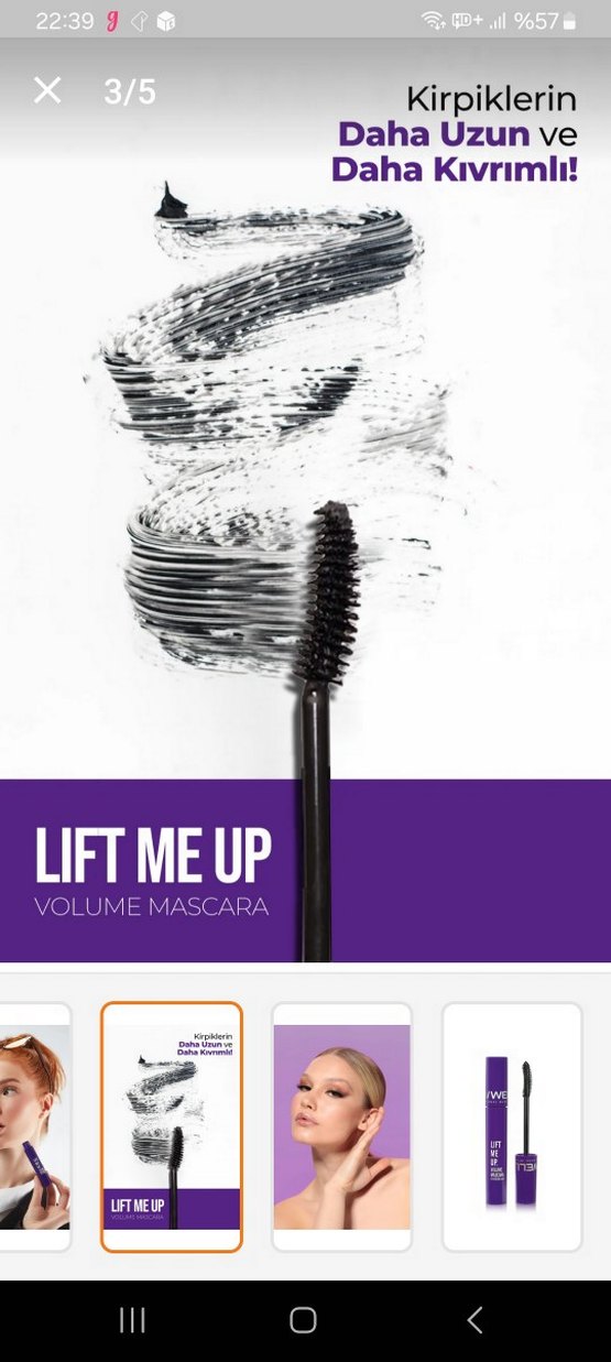 Mor Lift Me Up Hacim Veren Maskara - Görsel 3