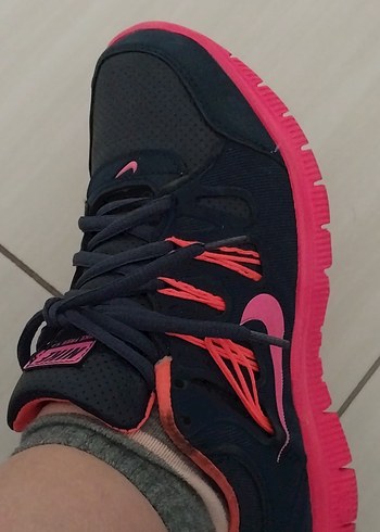 Pembe Siyah Kadın Spor Ayakkabı - Görsel 9