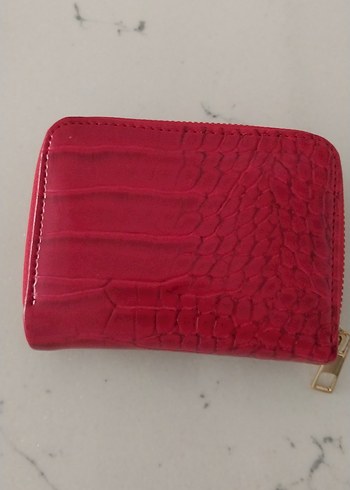 Kırmızı Yılan Desenli Kadın Deri Cüzdan - Görsel 4