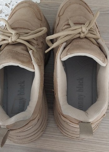 Tonny Black Bej Süet Kadın Spor Ayakkabı - Görsel 7