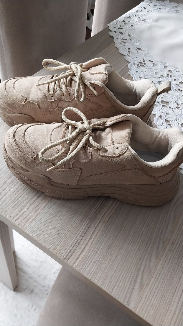 Tonny Black Bej Süet Kadın Spor Ayakkabı - Görsel 2