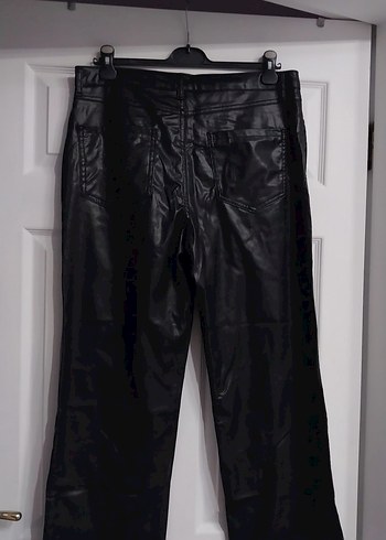 Siyah Deri Kumaş Pantolon - Görsel 3