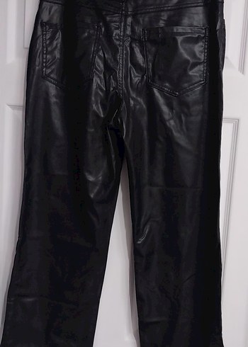 Siyah Deri Kumaş Pantolon - Görsel 2