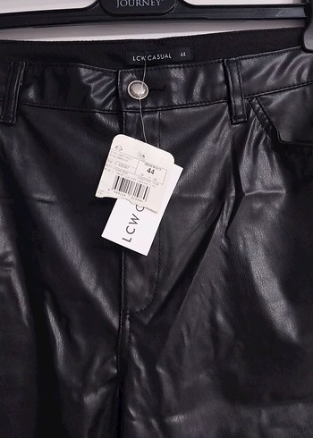 Siyah Deri Kumaş Pantolon - Görsel 5