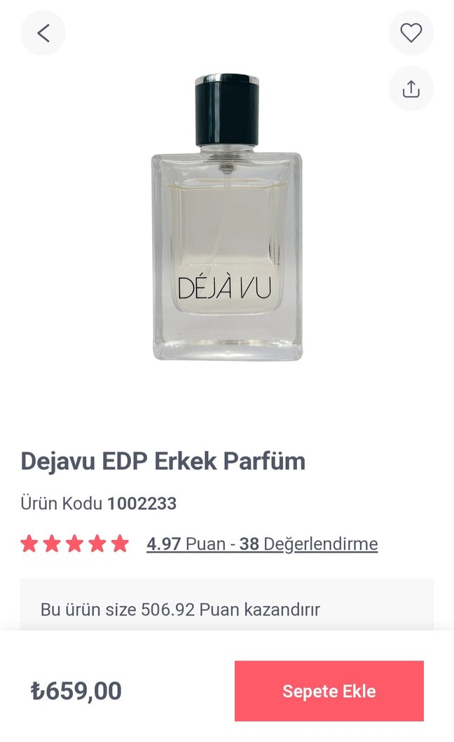 Dejavu EDP Erkek Parfümü 100 ml - Görsel 2
