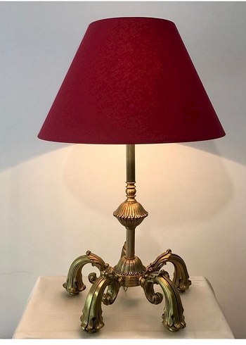 VİNTAGE PİRİNÇ ABAJUR - Görsel 2