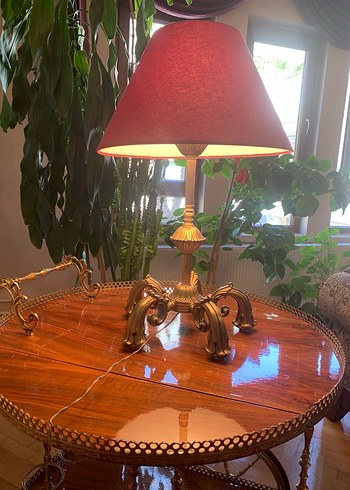 VİNTAGE PİRİNÇ ABAJUR - Görsel 5