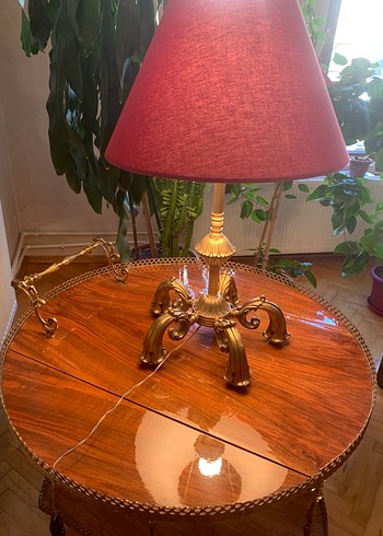 VİNTAGE PİRİNÇ ABAJUR - Görsel 6