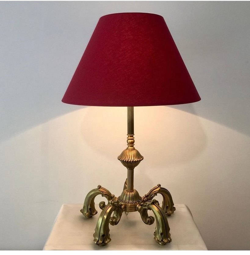 VİNTAGE PİRİNÇ ABAJUR - Görsel 2