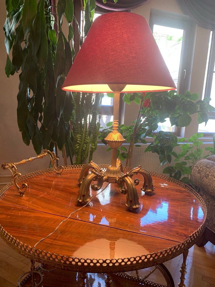 VİNTAGE PİRİNÇ ABAJUR - Görsel 5