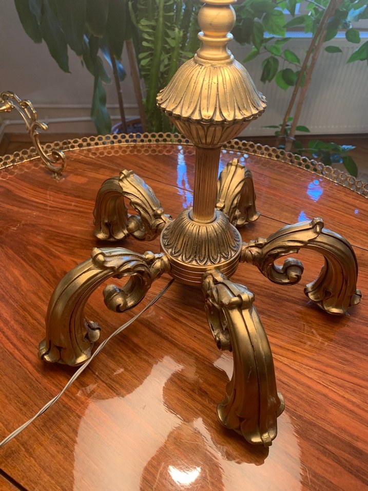 VİNTAGE PİRİNÇ ABAJUR - Görsel 4