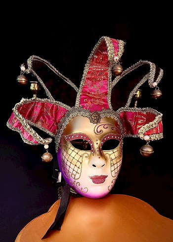 İtalyadan El İşçiliği Karnaval Maskesi - Görsel 2