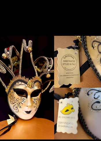 İtalyadan El İşçiliği Karnaval Maskesi - Görsel 9