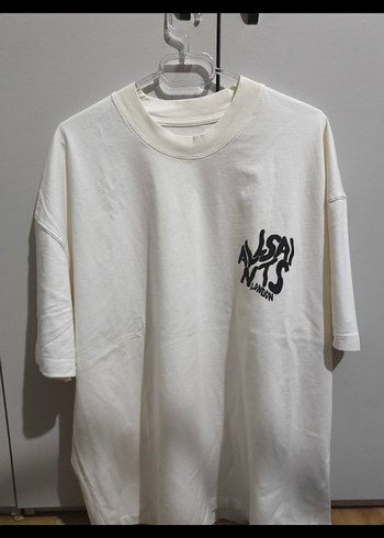 ALLSAİNTS Erkek Beyaz Baskılı Oversize Tişört - Görsel 3