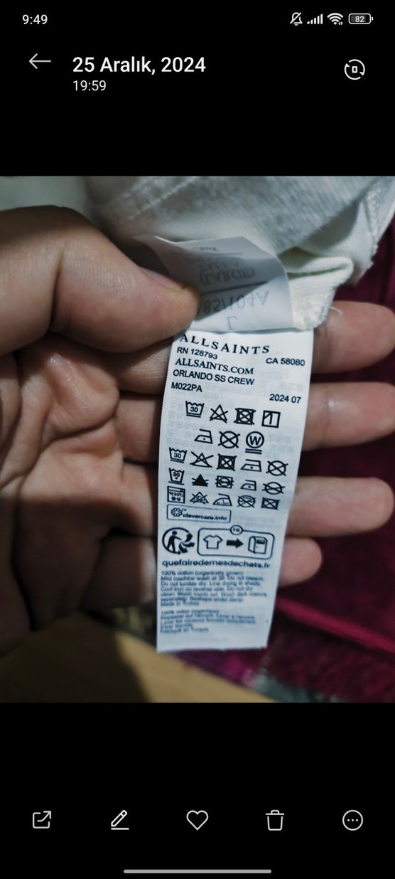 ALLSAİNTS Erkek Beyaz Baskılı Oversize Tişört - Görsel 5