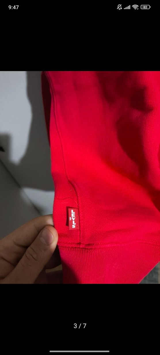 Levi's Erkek Kırmızı Bisiklet Yaka Sweatshirt - Görsel 4