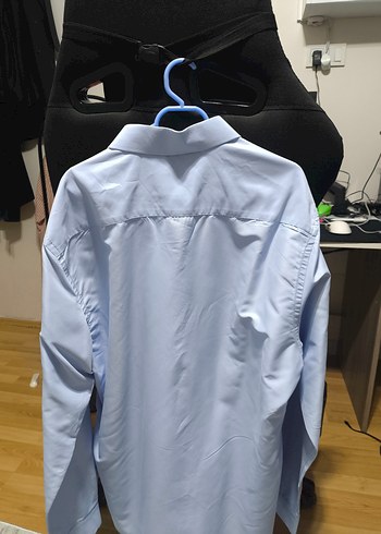 Mavi Uzun Kollu Erkek Gömlek - Görsel 2