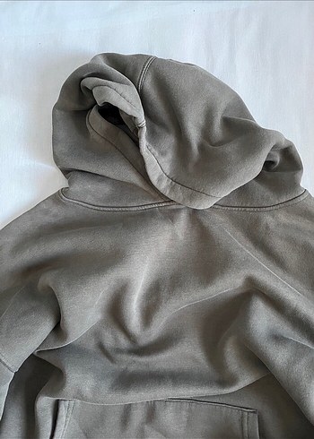 m Beden gri Renk Gri Kadın Kapüşonlu Salaş Sweatshirt