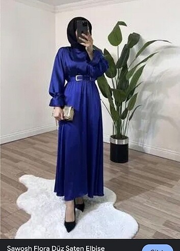 Saten elbıse tesetür