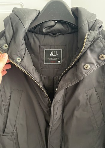 Loft Koyu Gri Kapusonlu Sisme Mont
