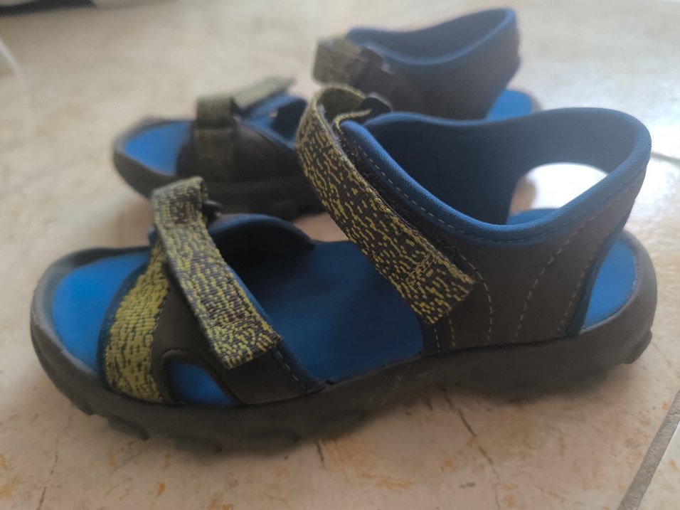 Mavi Renkli Erkek Çocuk Cırt Cırtlı Sandalet - Görsel 5