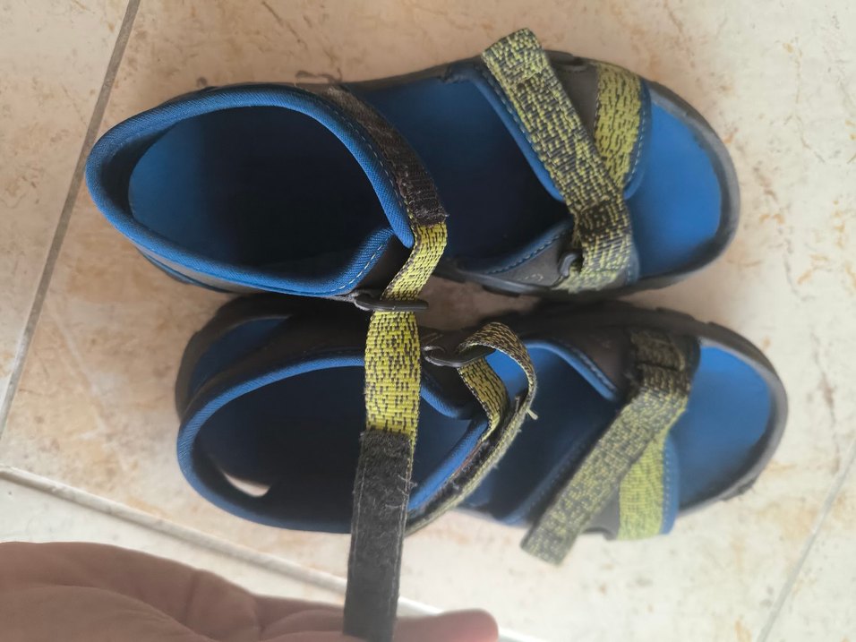 Mavi Renkli Erkek Çocuk Cırt Cırtlı Sandalet - Görsel 2