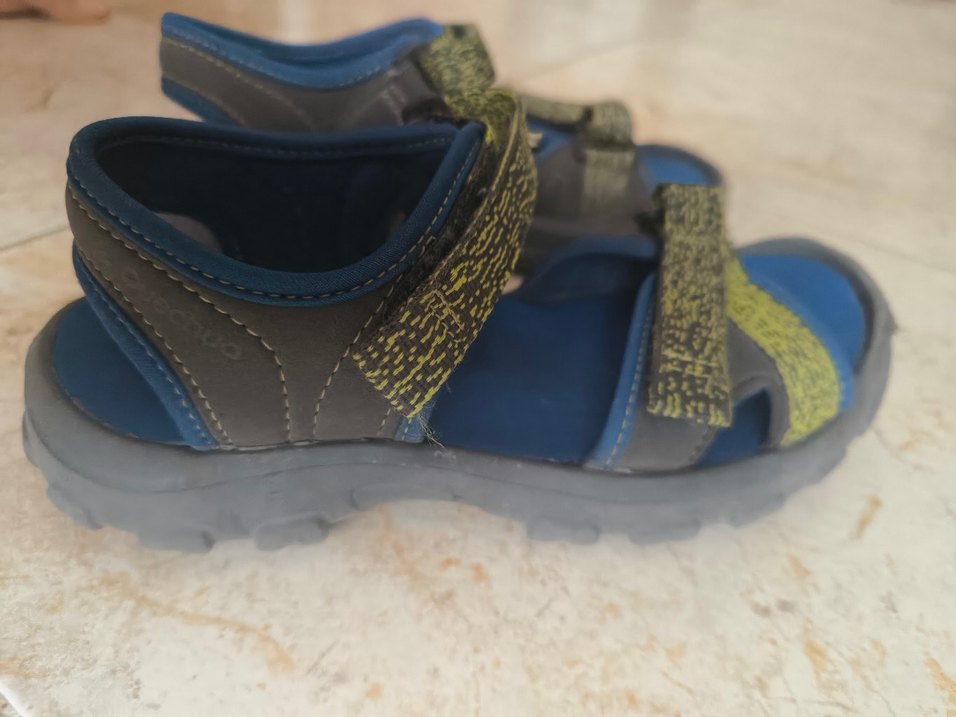 Mavi Renkli Erkek Çocuk Cırt Cırtlı Sandalet - Görsel 4