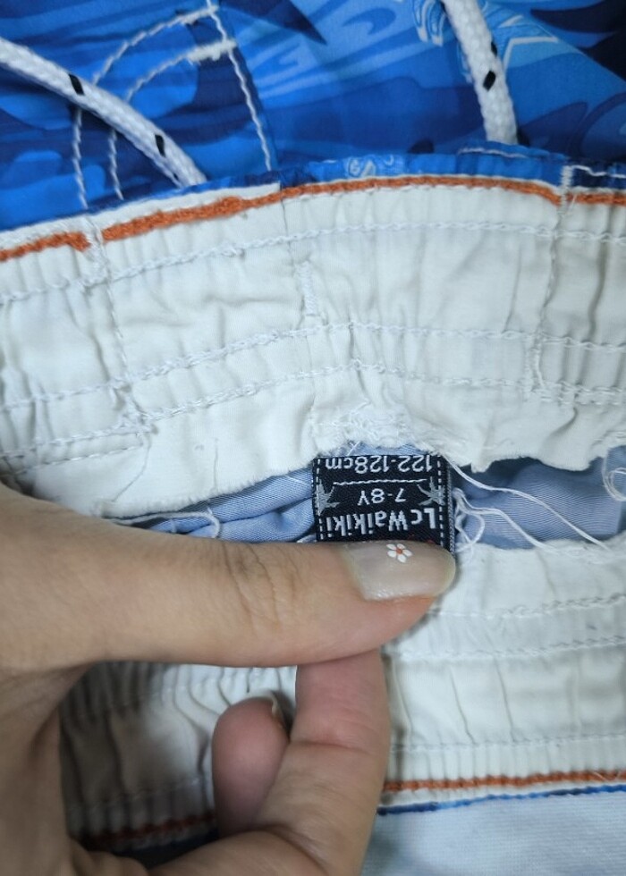 Köpekbalığı desenli Mavi Deniz Havuz Şortu - Görsel 5