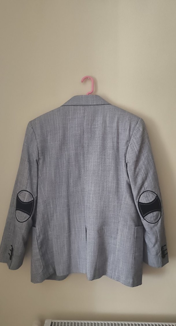 Gri Erkek Düğmeli Blazer Ceket ve Yelek - Görsel 5