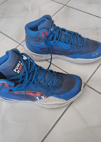 Puma Hoops Mavi Basketbol Ayakkabısı - Görsel 2