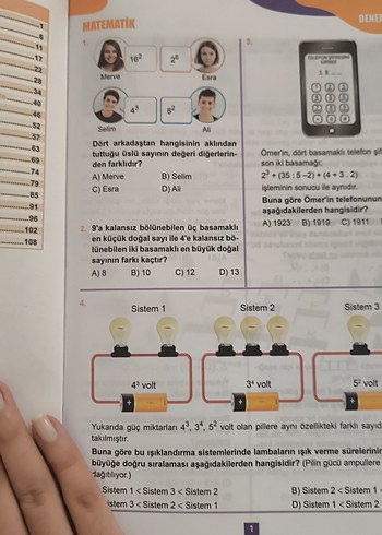 Orjin 6. Sınıf Matematik Destek Soru Bankası ve 20 Deneme - Görsel 3