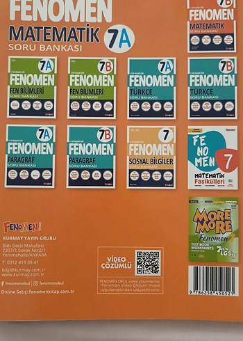 Fenomen 7A Matematik Soru Bankası - Görsel 2