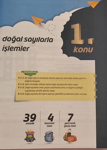6. Sınıf Matematik Kazanım Sıralı Soru Bankası - Görsel 3