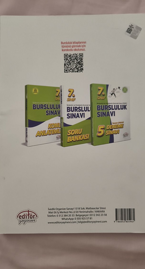 7. Sınıf Bursluluk Sınavı 5 Deneme Kitabı - Görsel 2