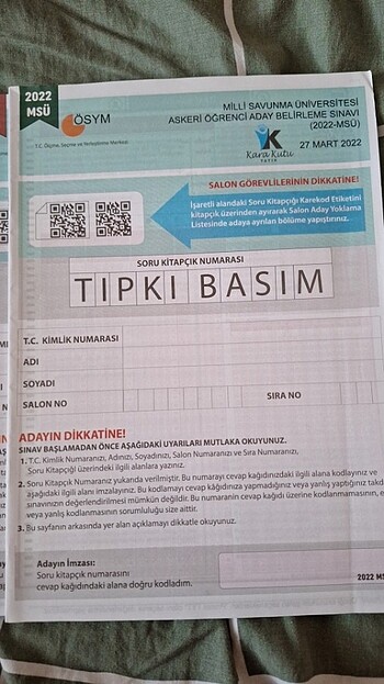  çıkmış deneme