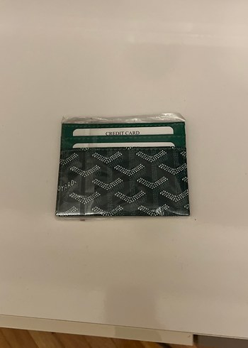 Goyard Yeşil Desenli Fermuarlı Kartlık - Görsel 3