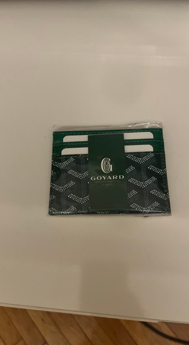 Goyard Yeşil Desenli Fermuarlı Kartlık - Görsel 2