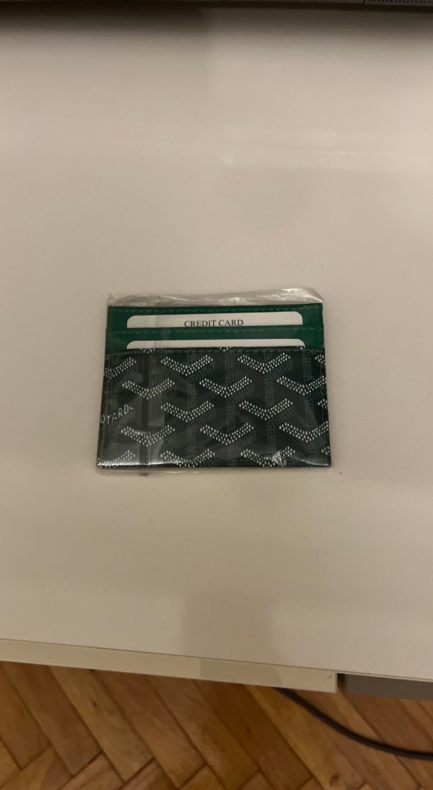 Goyard Yeşil Desenli Fermuarlı Kartlık - Görsel 3