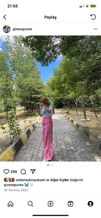 Trendyol & Milla Pembe kumaş pantolon
