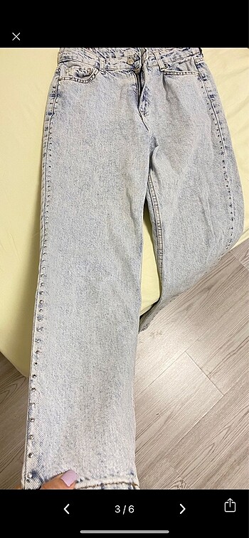 Taşlı mom jean