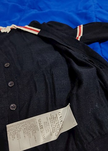 18-24 Ay Beden Gucci marka Erkek Çocuk Lacivert Düğmeli İnce Hırka