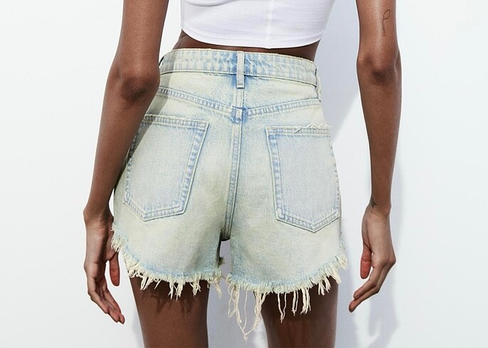 36 Beden çeşitli Renk Zara yüksel bel denim şort