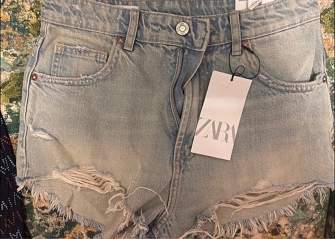 Zara Zara yüksel bel denim şort